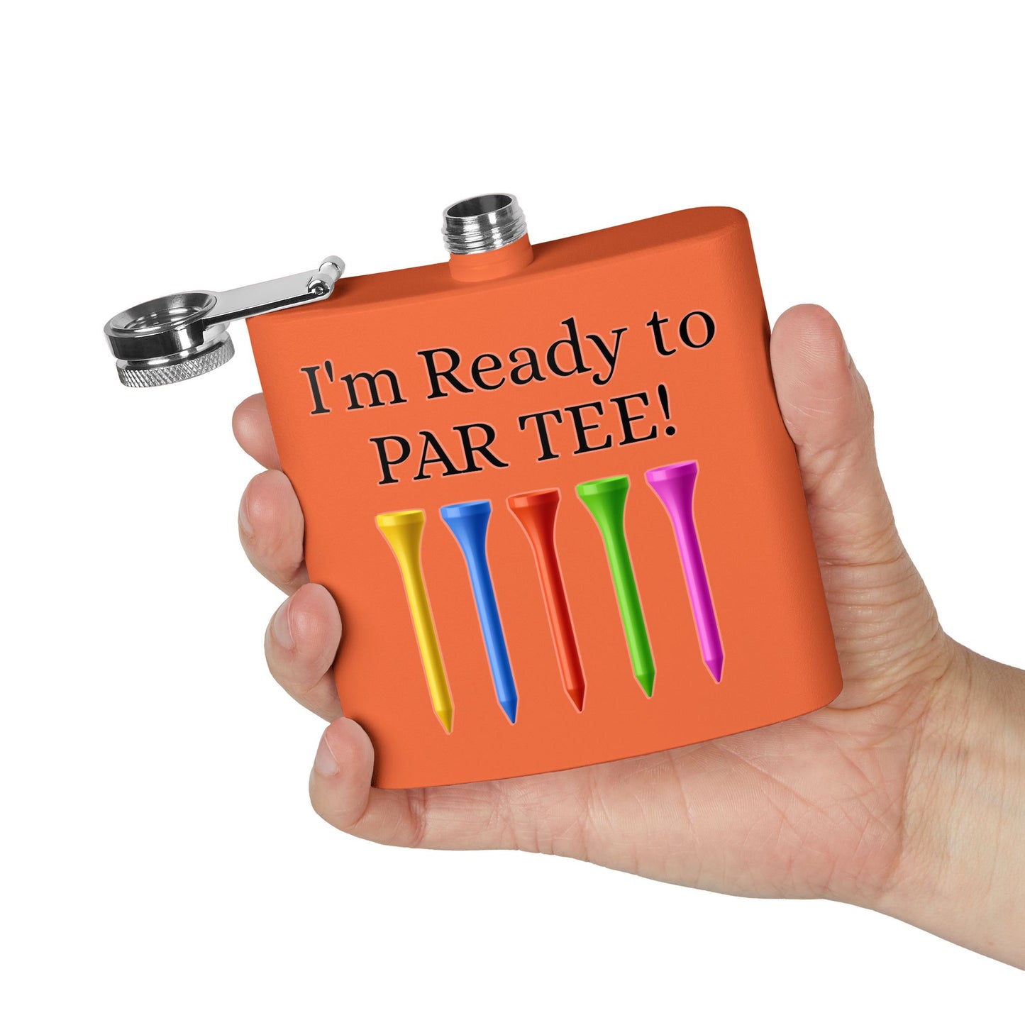 Ready to Par Tee Sleek Stainless Steel Flask