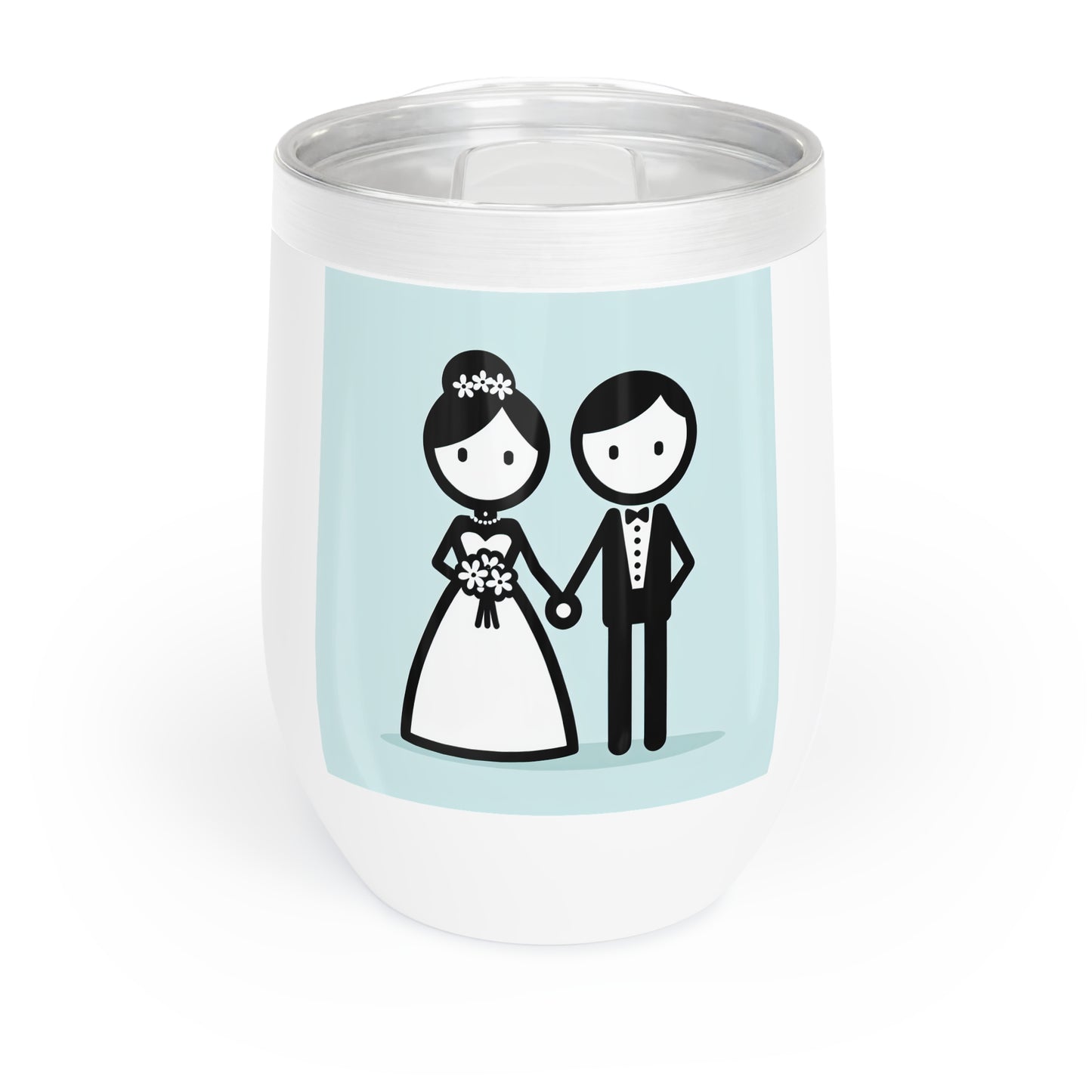 bride and groom Wine Tumbler