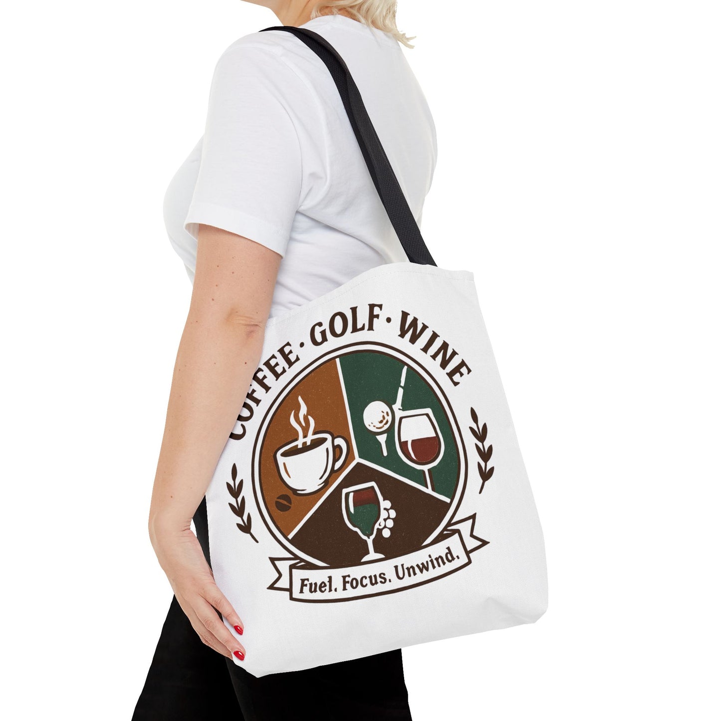 Coffee Golf Wine Tote Bag