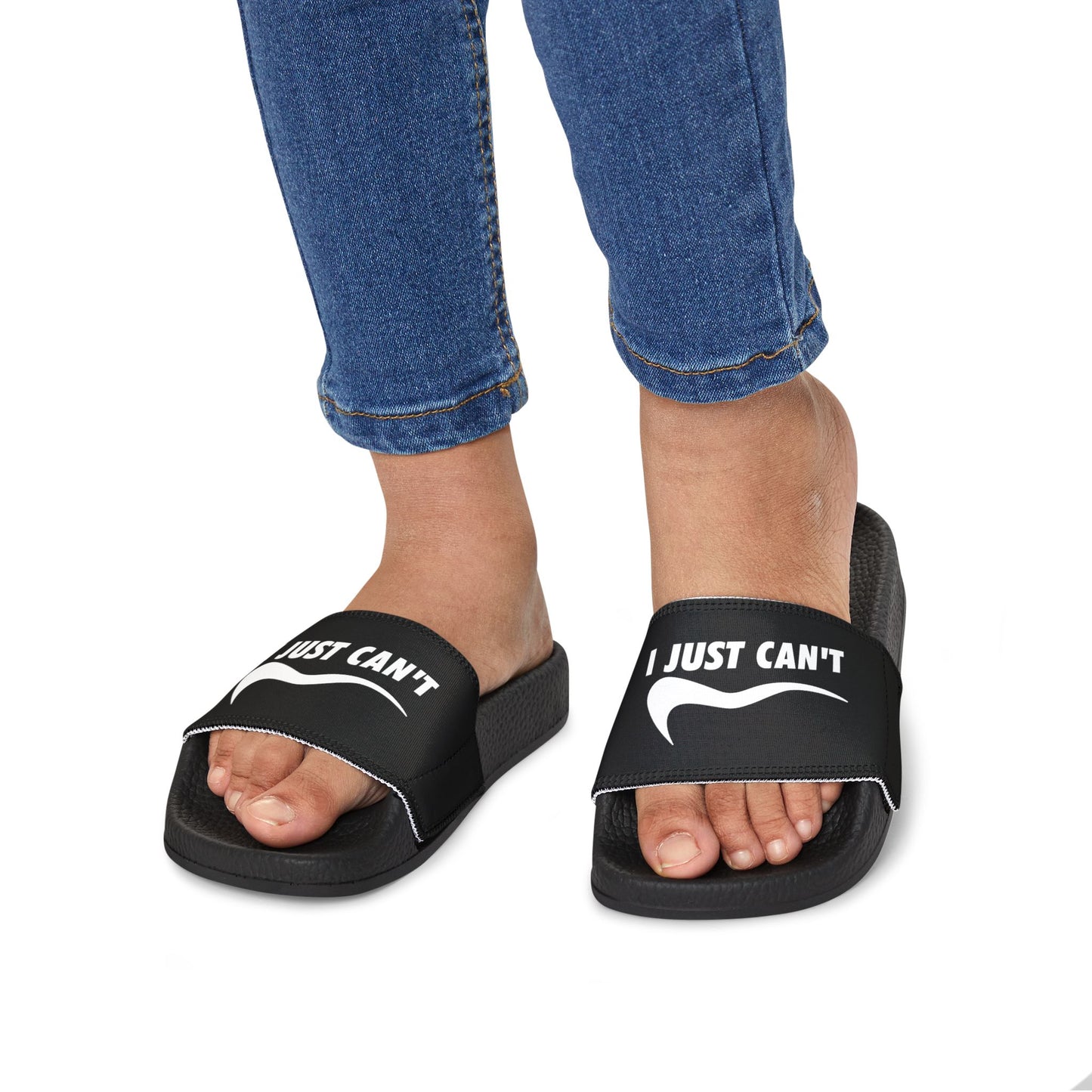 Black I Just Can't Youth Sandals