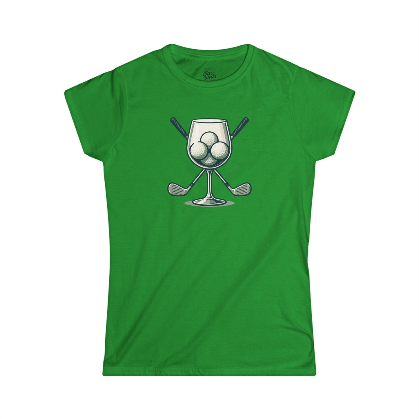 Wine and Golf Clubs Women's Softstyle Tee