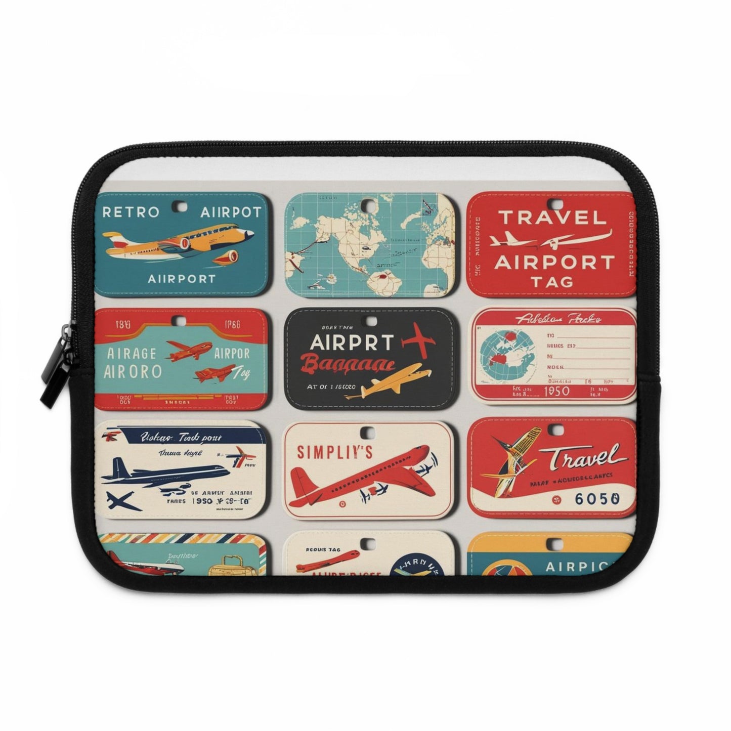 retro luggage tags Laptop Sleeve