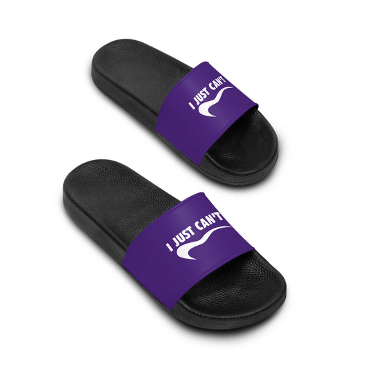 Purple I Just Can't  Women's Slide Sandals