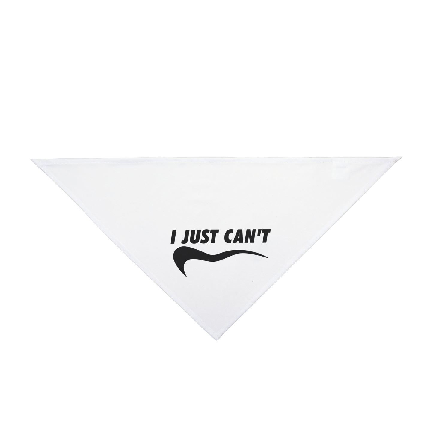 White I just can't Pet Bandana