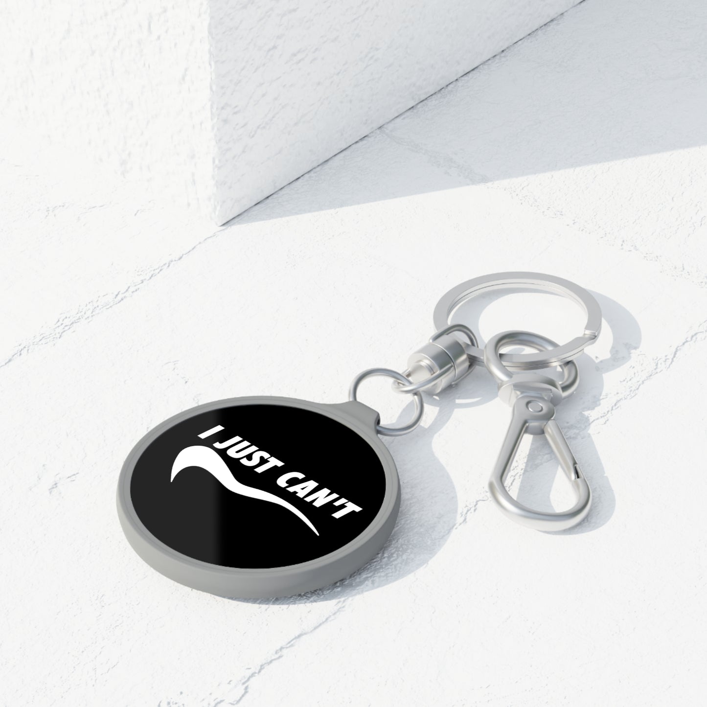 Black I Just Can't Keyring Tag