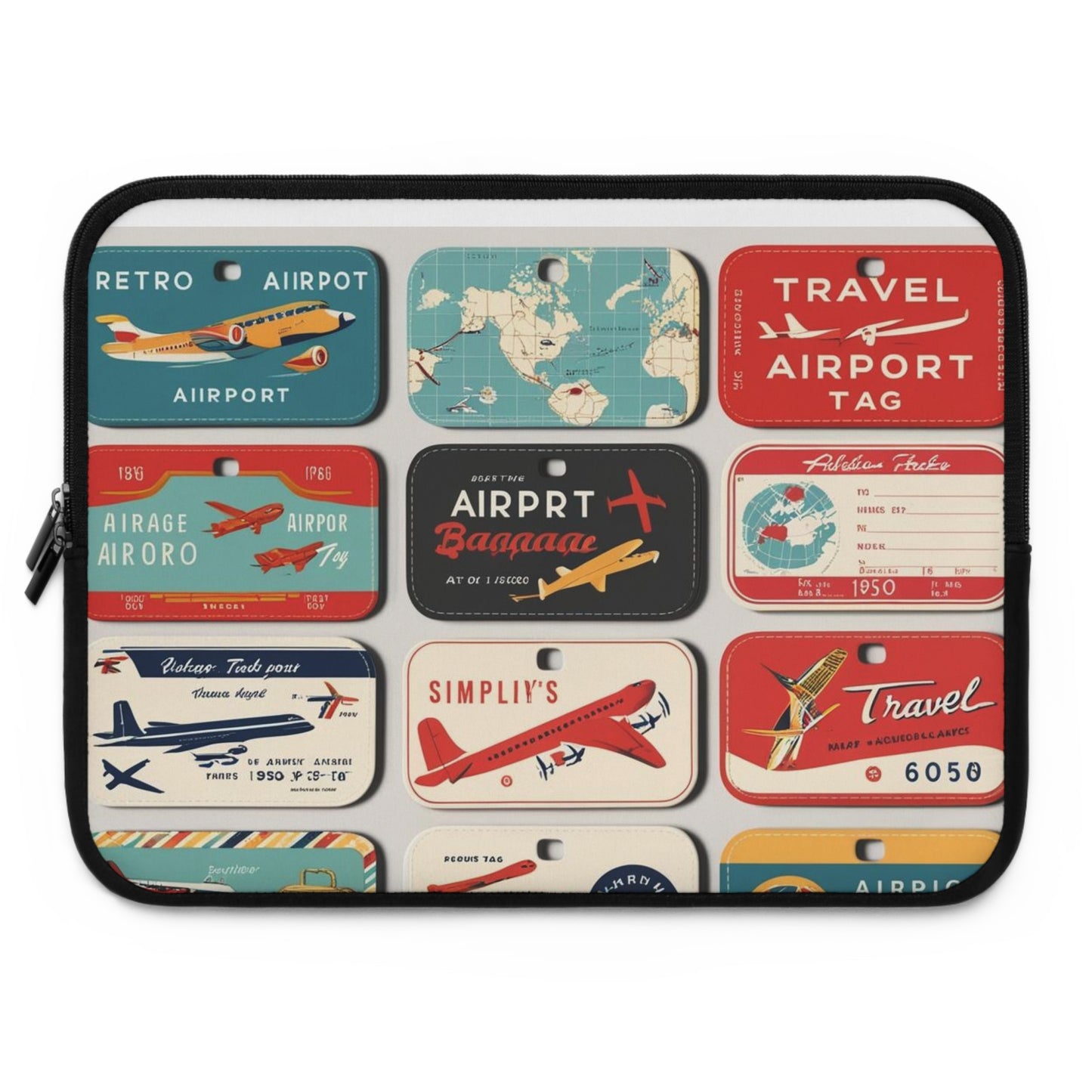 retro luggage tags Laptop Sleeve