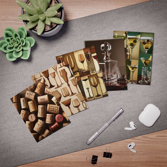 wine and cocktails Greeting Cards (5-Pack)