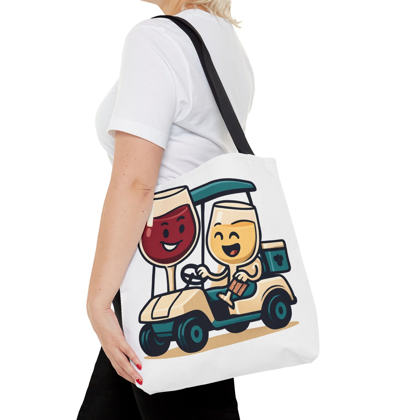 Wine Glasses in Golf Cart Tote Bag