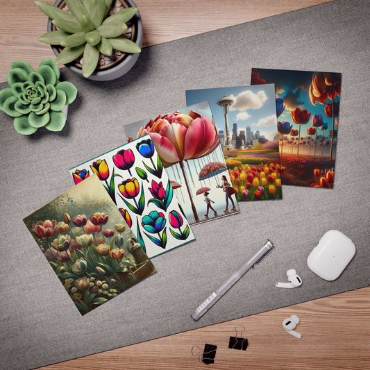 tulips Greeting Cards (5-Pack)