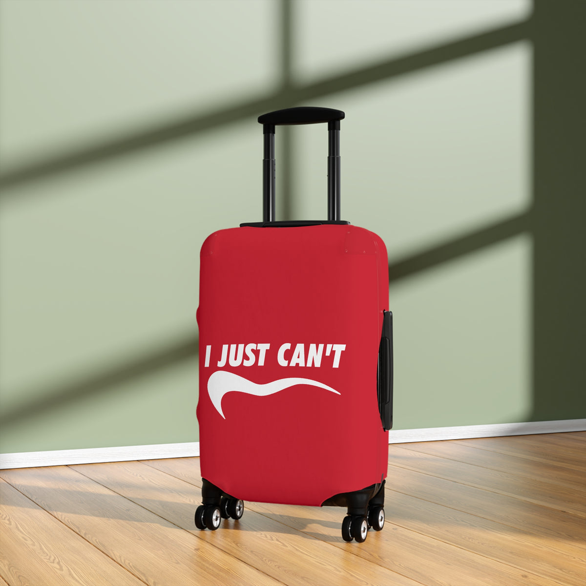 I Just Can't Luggage Cover Red