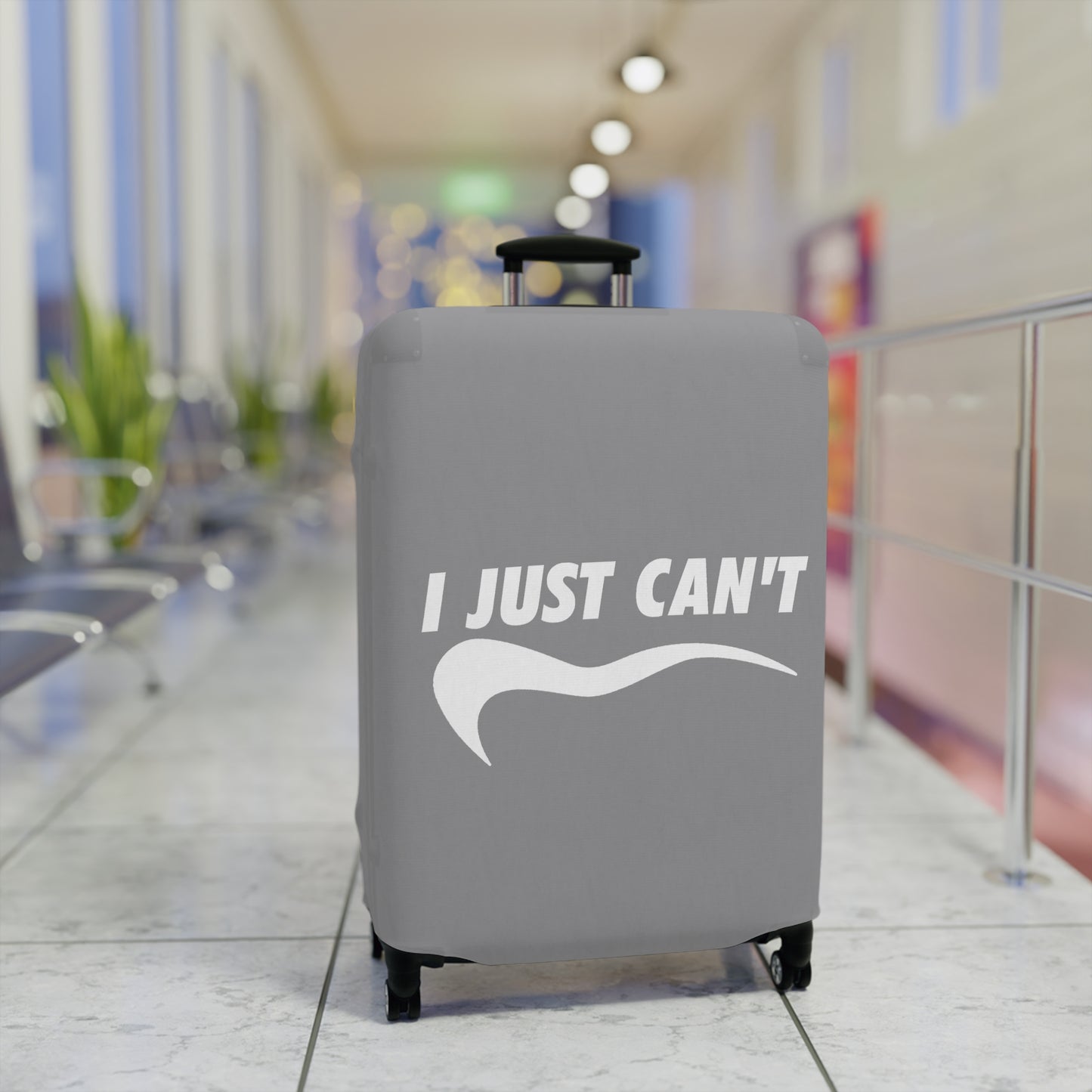I Just Can't Luggage Cover Gray