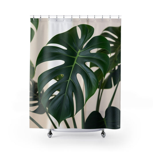 Monstera leaves Shower Curtains