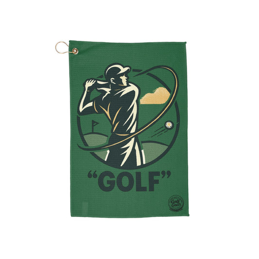 Guy Golf Swing Golf Towel