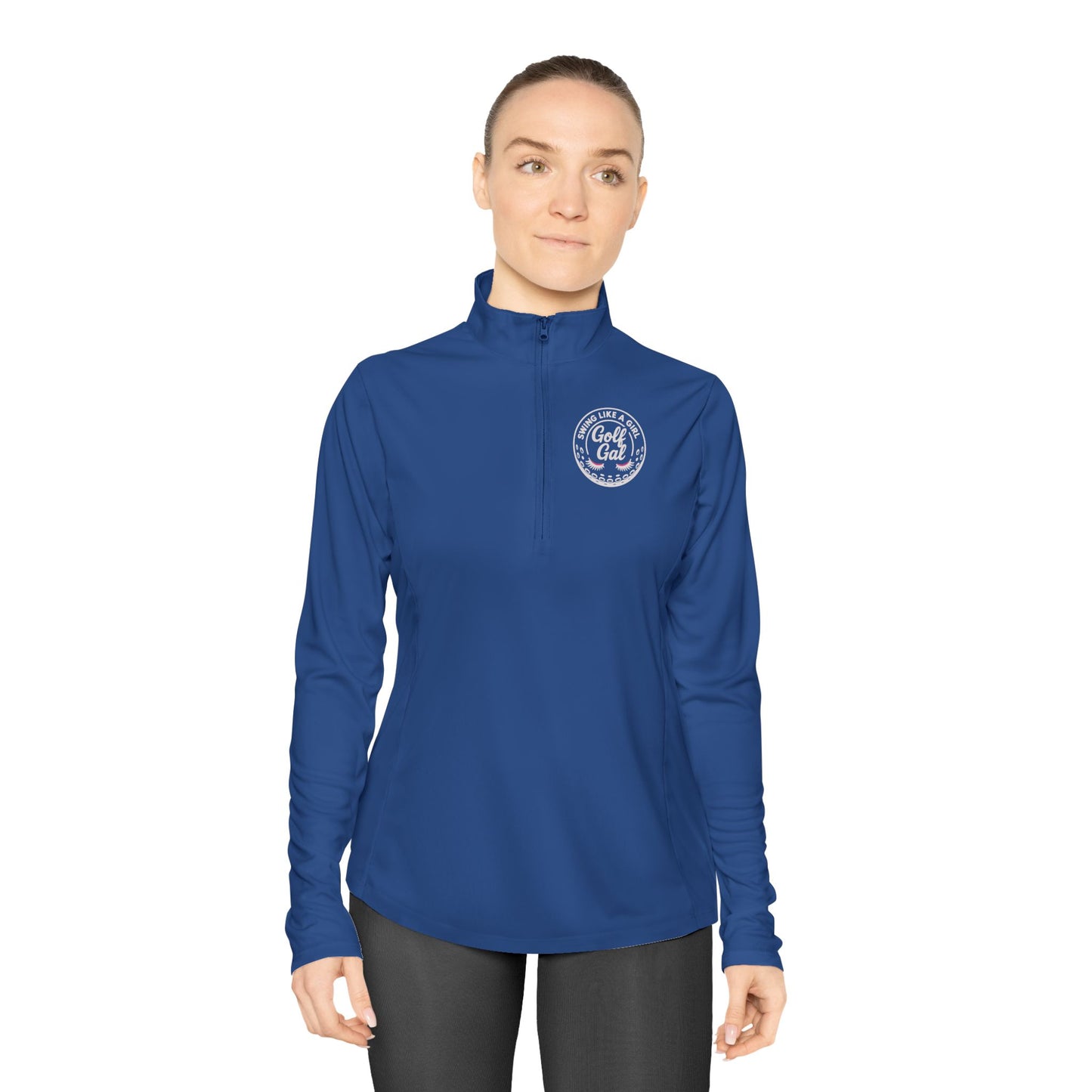 Golf Gal Logo White Ladies Golf Pullover