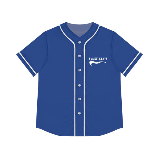 blue I just can't Women's Baseball Jersey