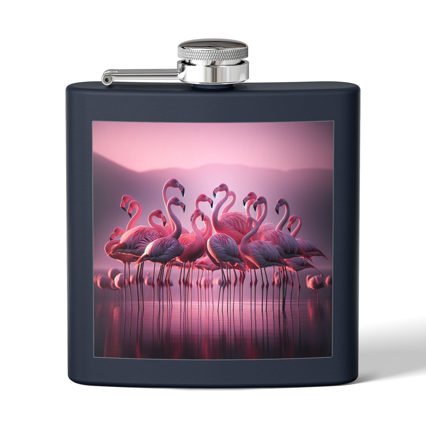 pink flamingos Sleek Stainless Steel Flask