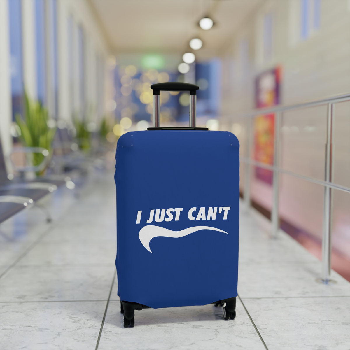 I Just Can't Luggage Cover Blue