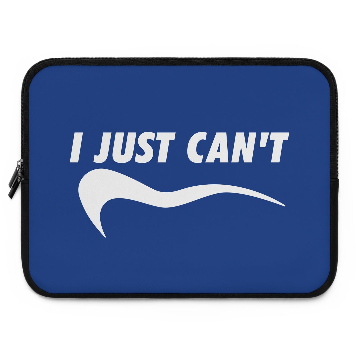 navy with white i just can't Laptop Sleeve