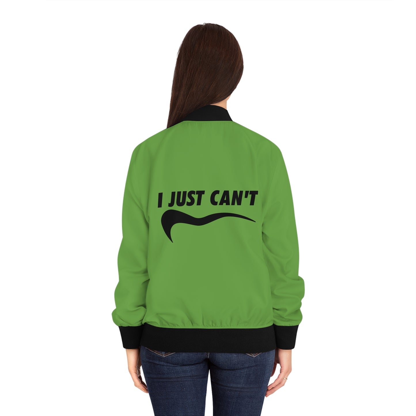 Green I just Can't Women's Bomber Jacket
