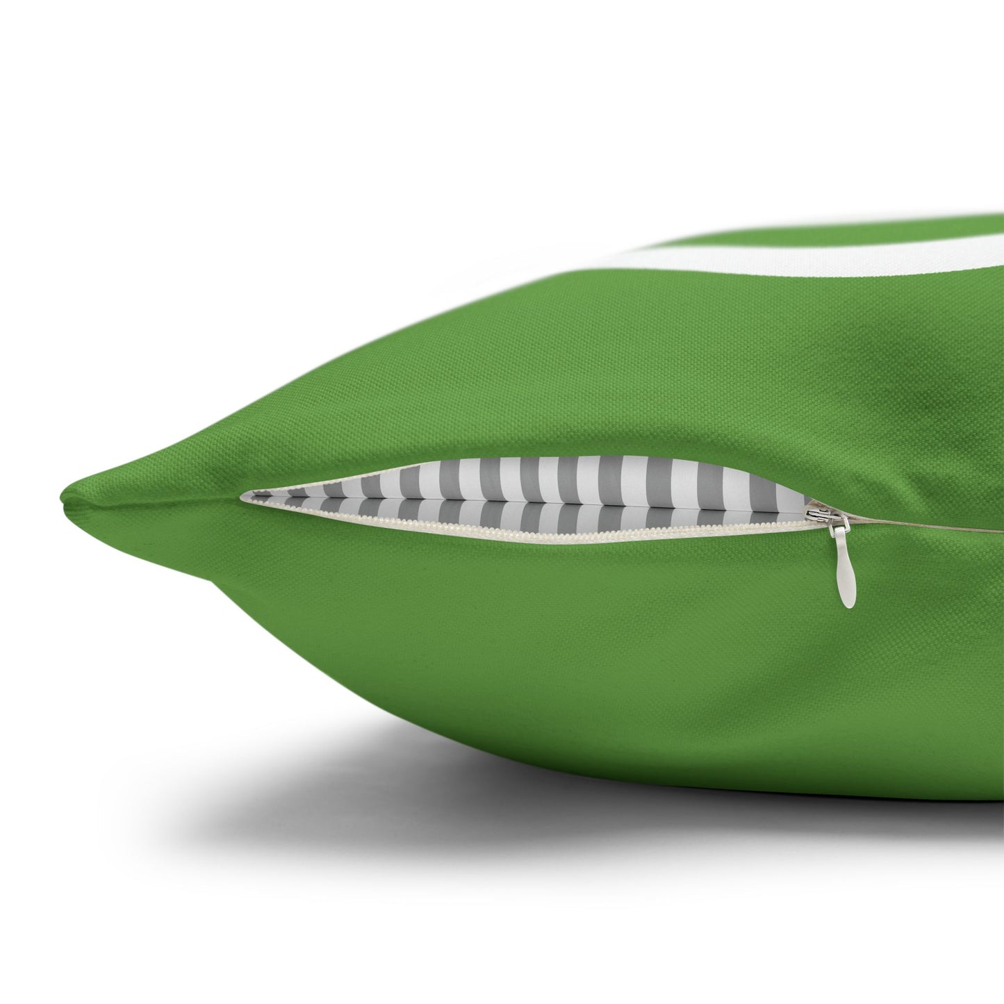 green with white smiley face Canvas Pillow cover