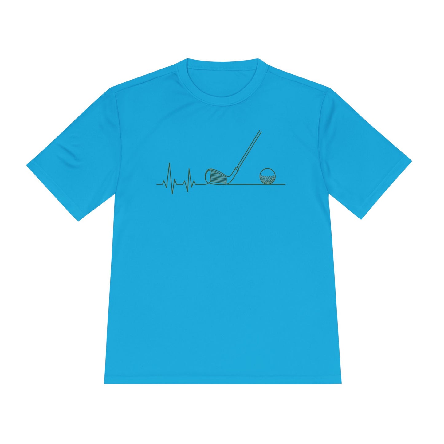 Golf heartbeat moisture wicking tee unisex