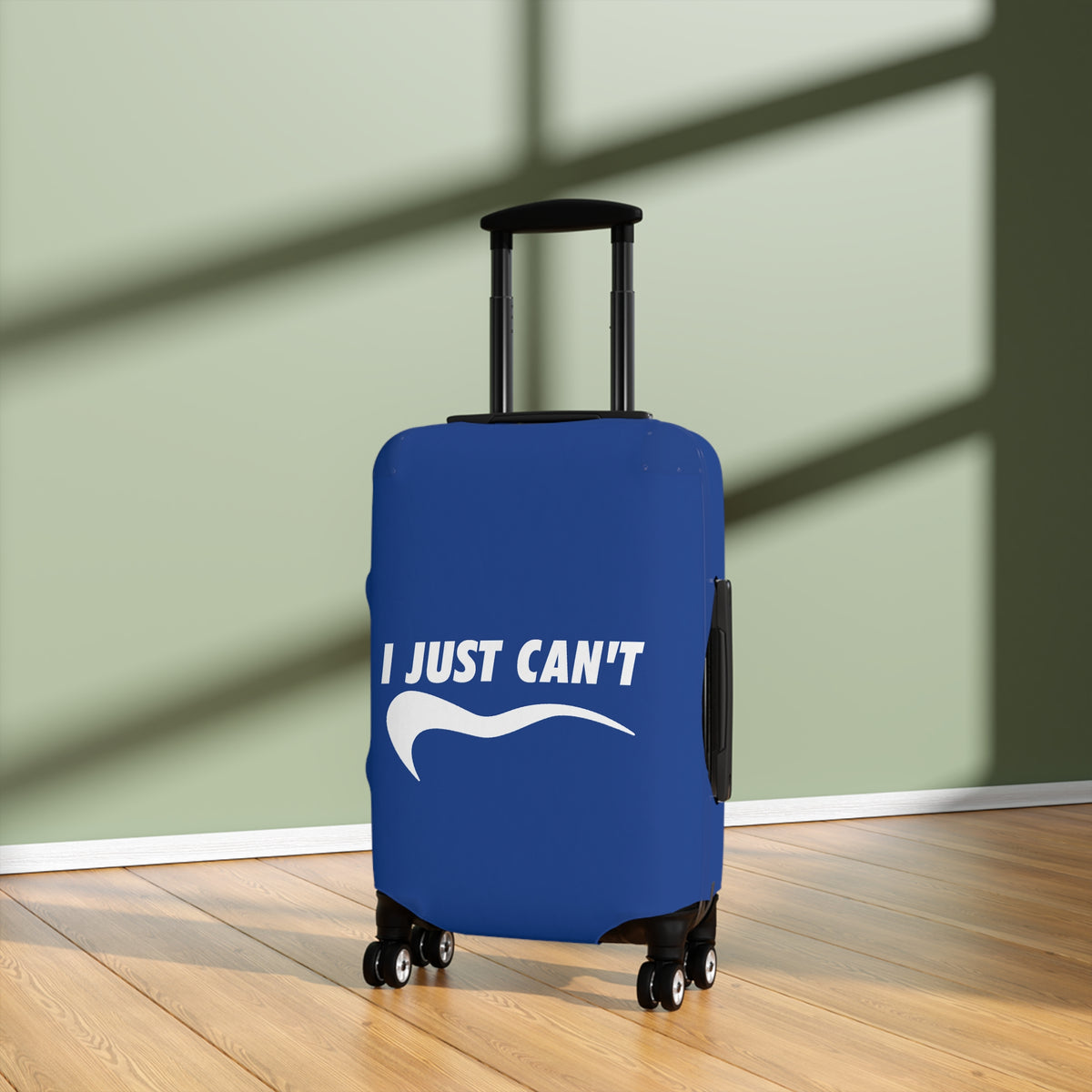 I Just Can't Luggage Cover Blue