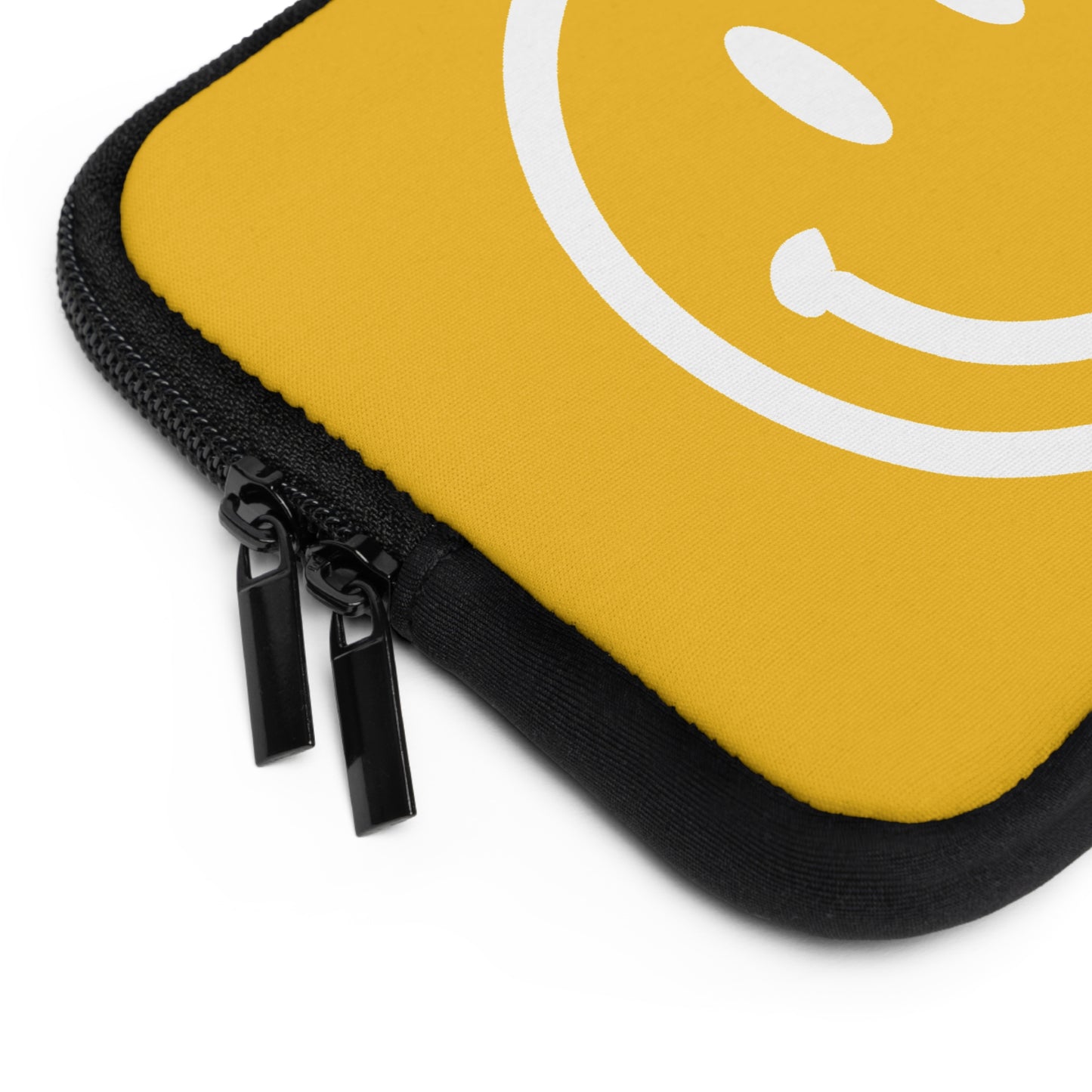yellow with white smiley face Laptop Sleeve
