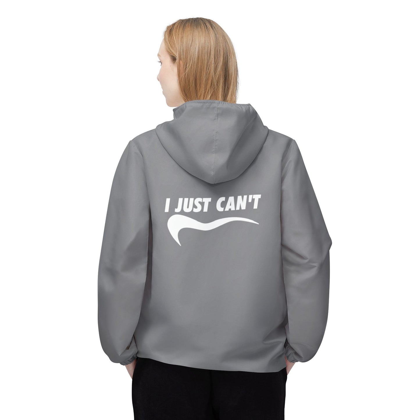 Gray I Just Can't Windbreaker Jacket