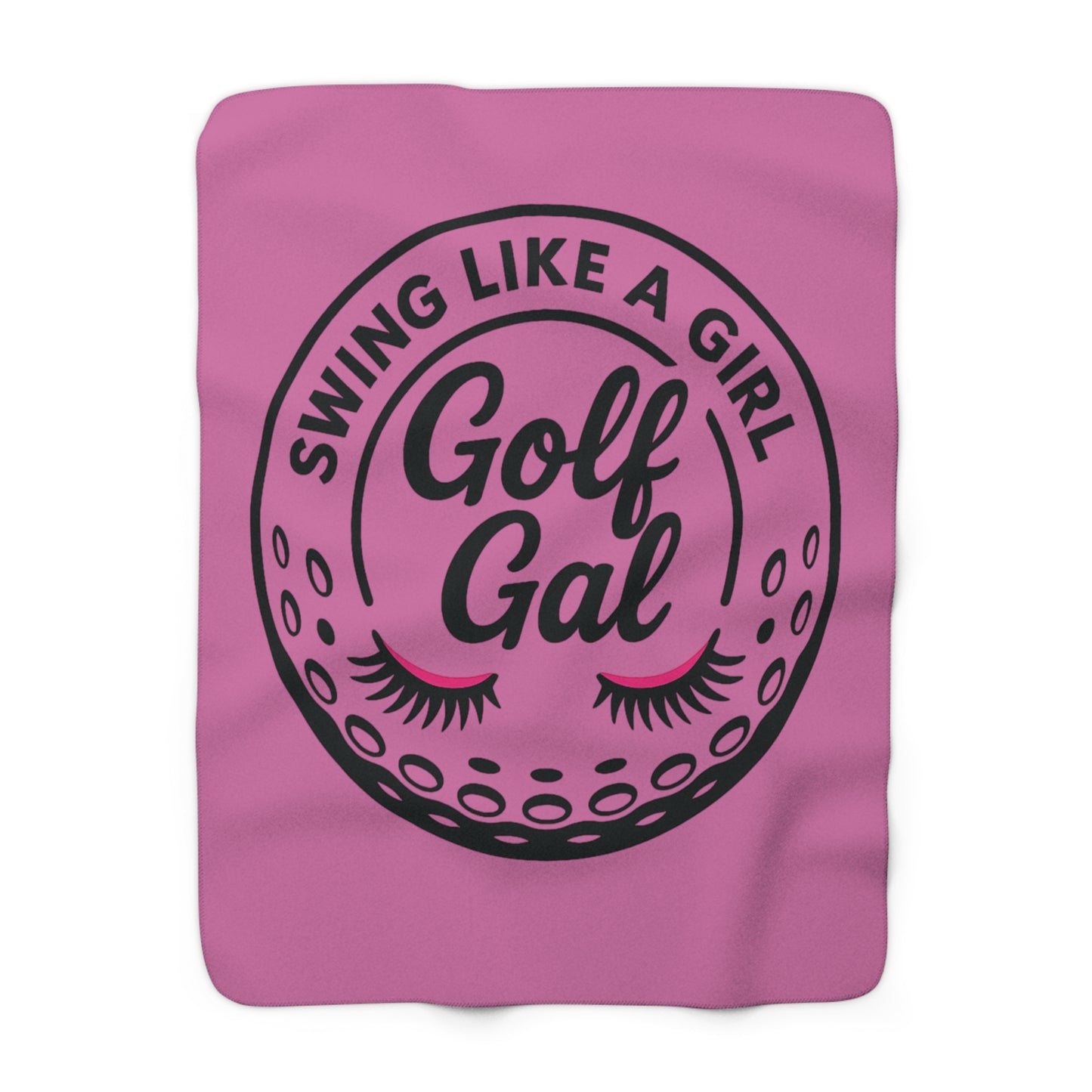 Swing Like A Girl Logo Sherpa Fleece Blanket
