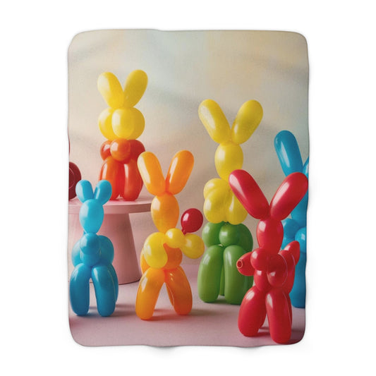 Balloon Animal Sherpa Fleece Blanket