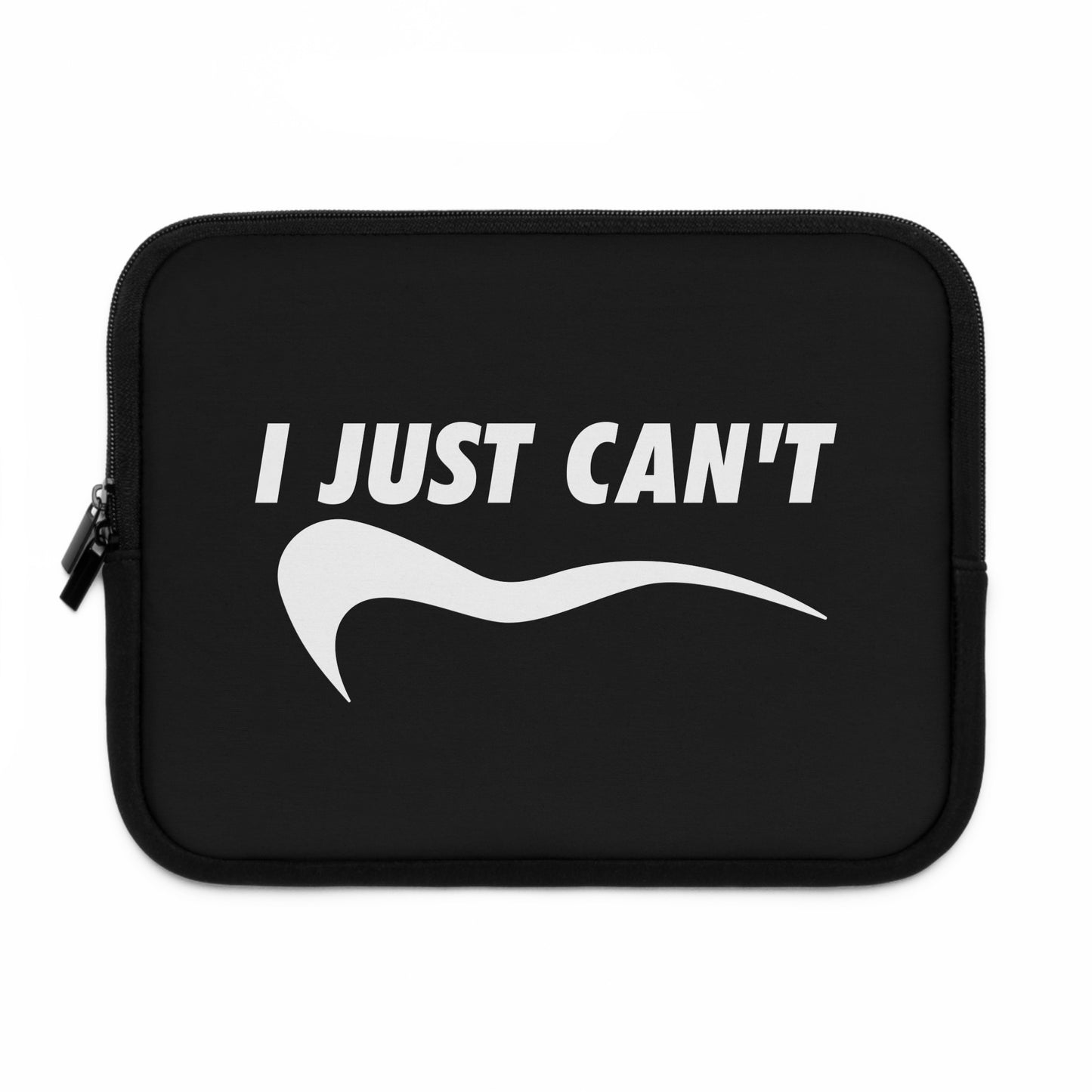 black with white i just can't Laptop Sleeve