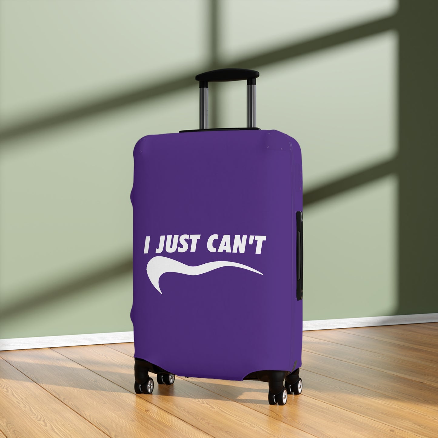 I Just Can't Luggage Cover Purple