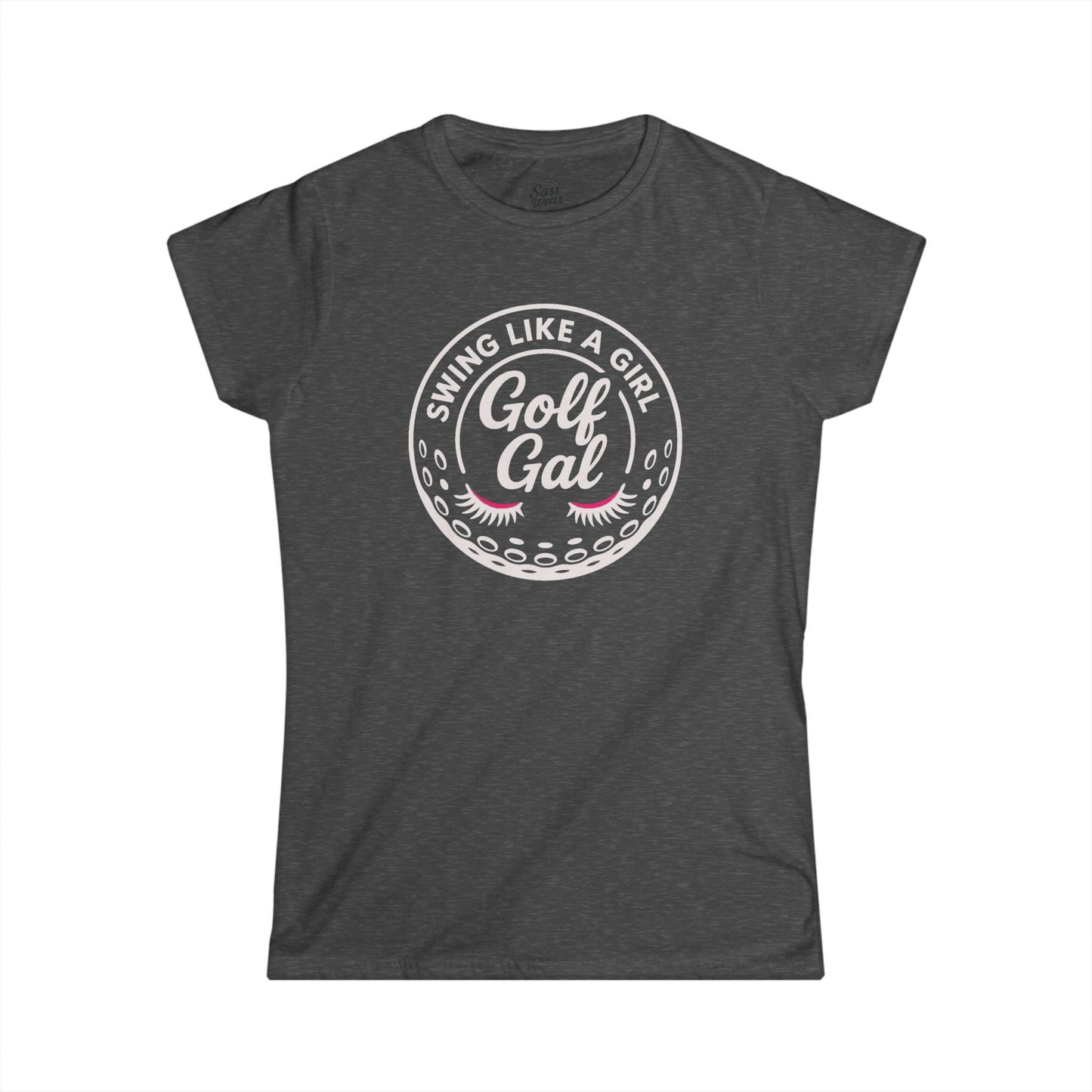 golf gal logo white Women's Softstyle Tee
