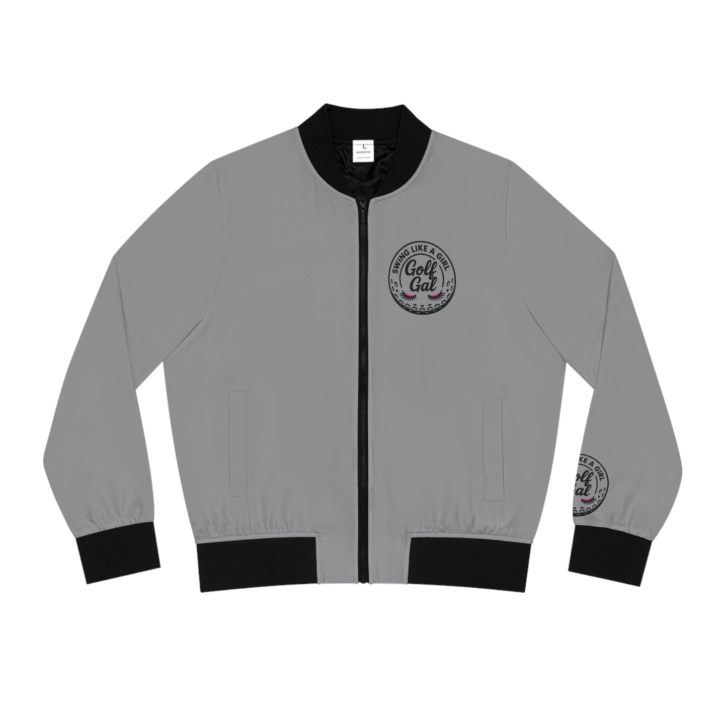 Gray Women's Golf Gal Bomber Jacket