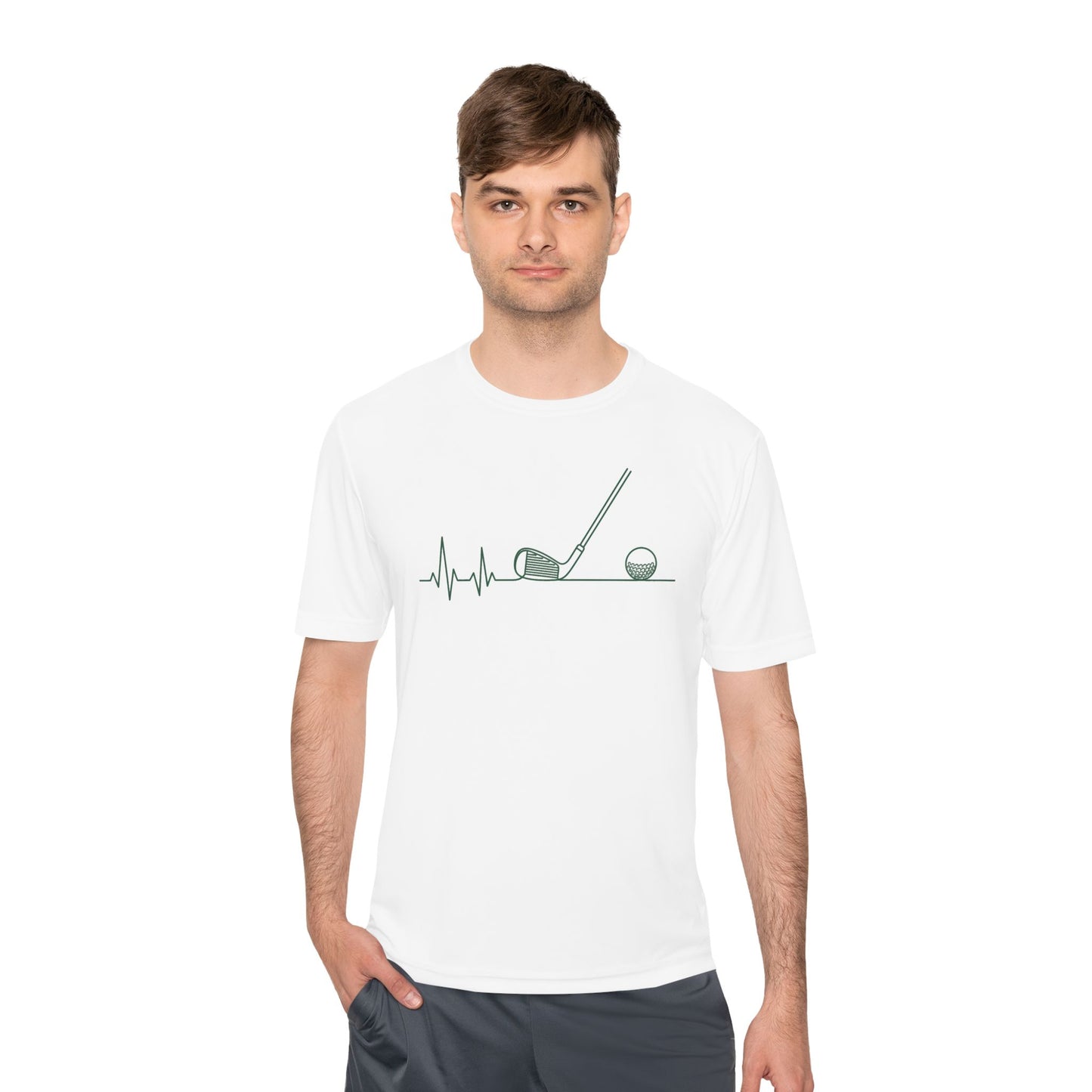 Golf heartbeat moisture wicking tee unisex