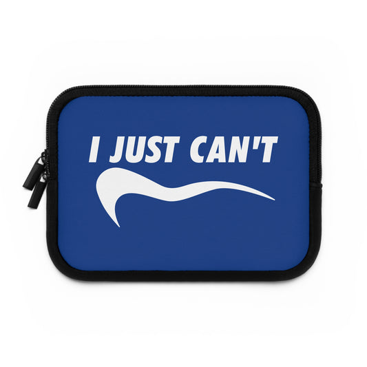 navy with white i just can't Laptop Sleeve