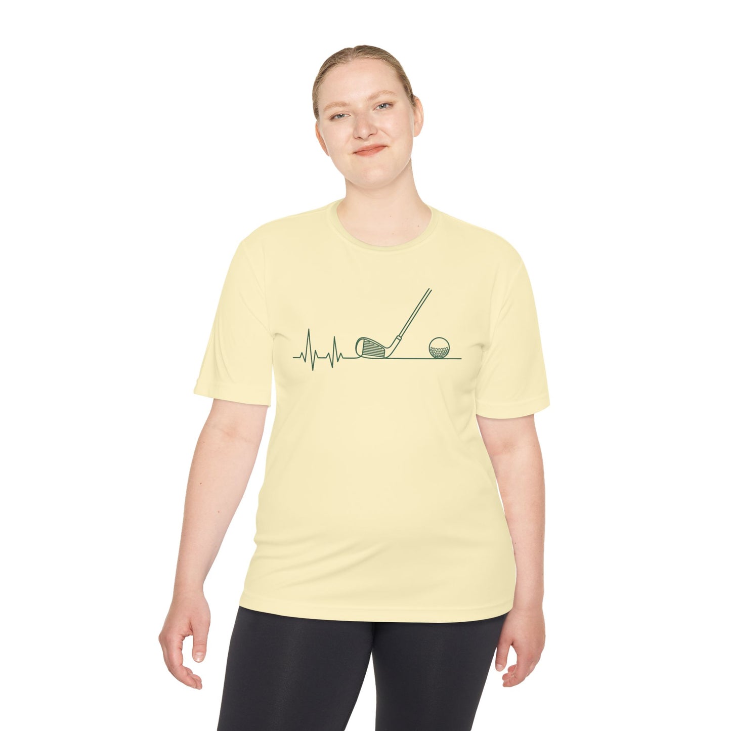 Golf heartbeat moisture wicking tee unisex