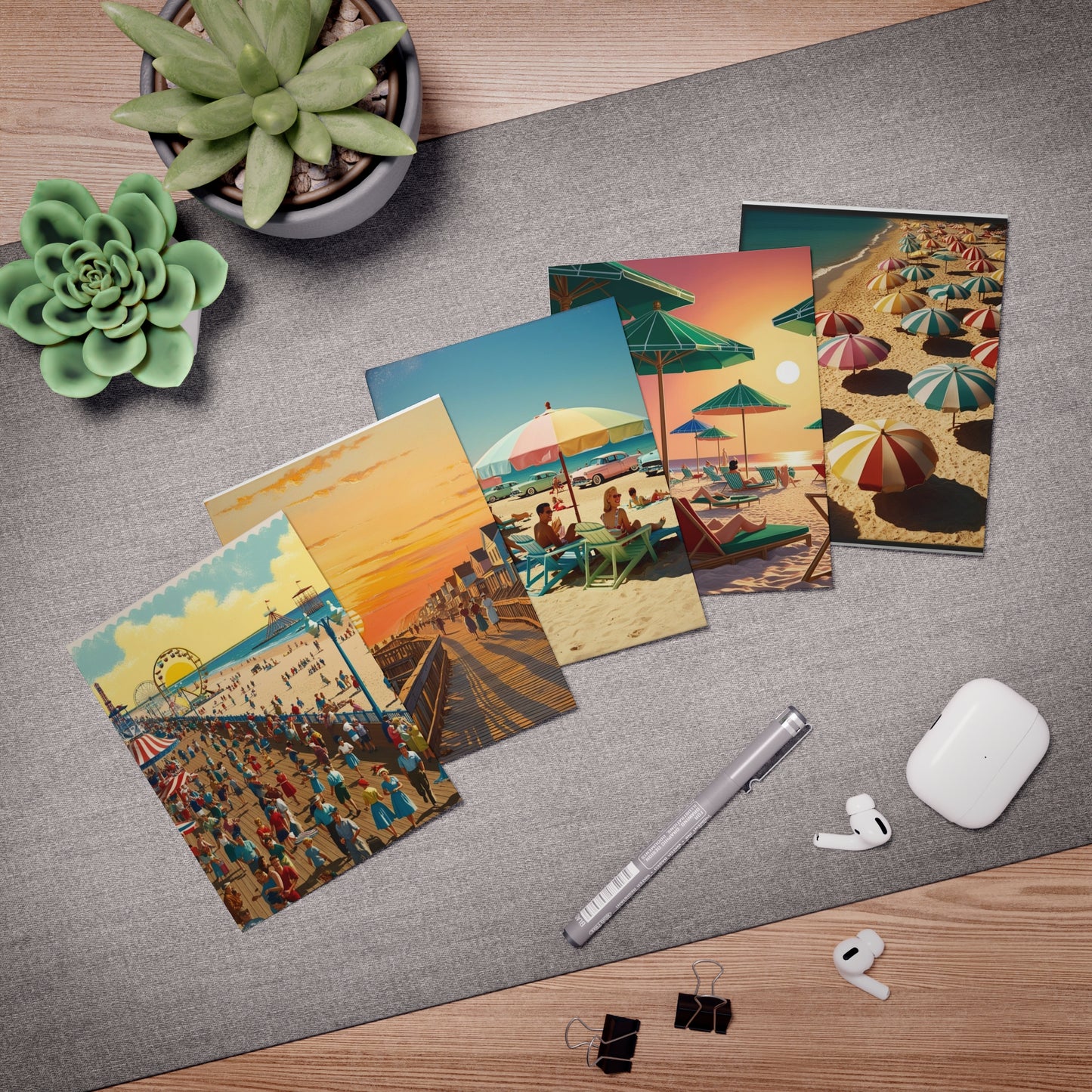boardwalks and beaches Greeting Cards (5-Pack)