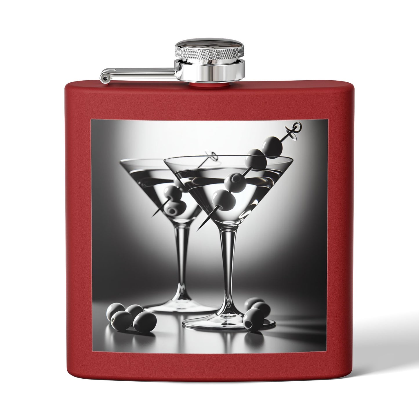 Martini Glass Sleek Stainless Steel Flask