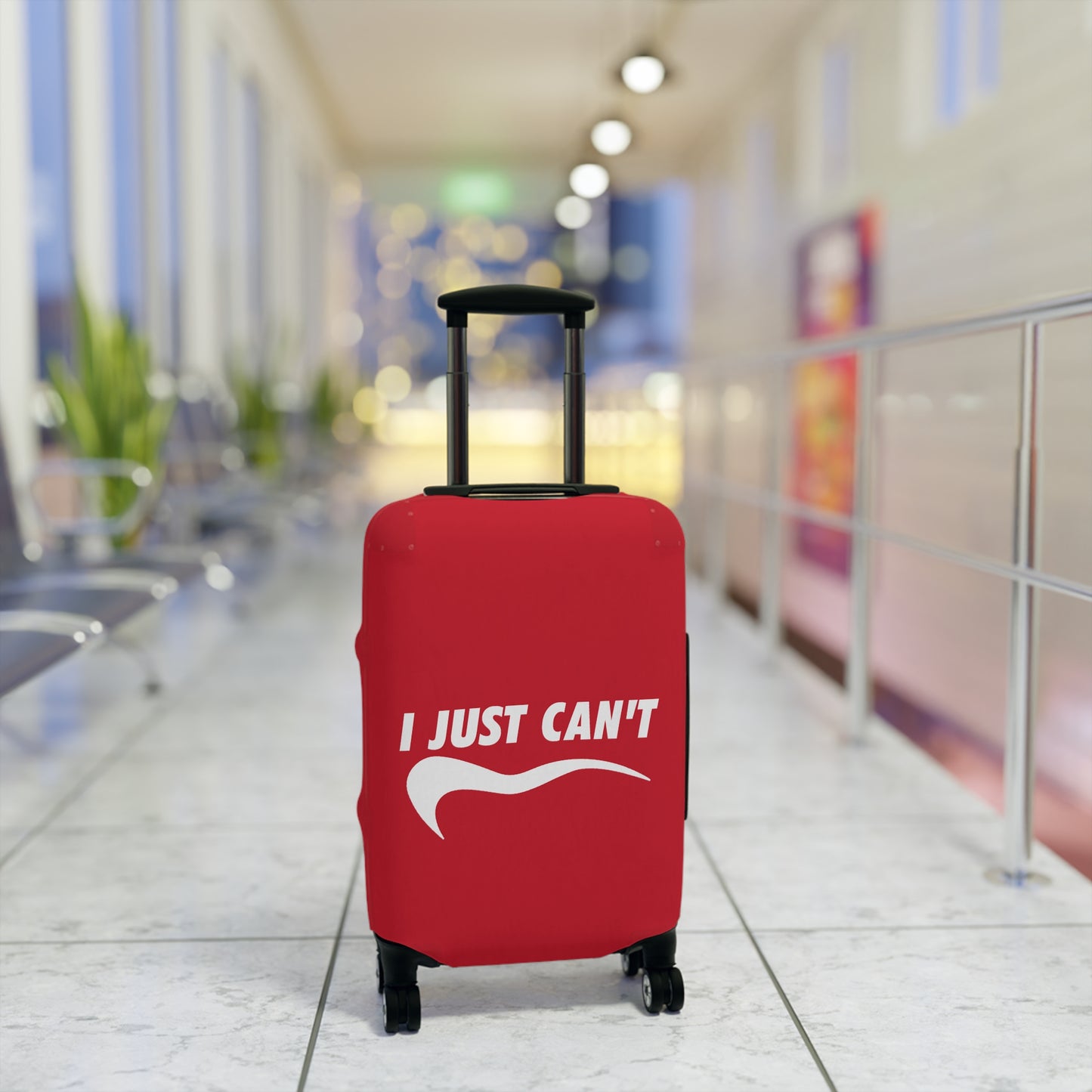 I Just Can't Luggage Cover Red