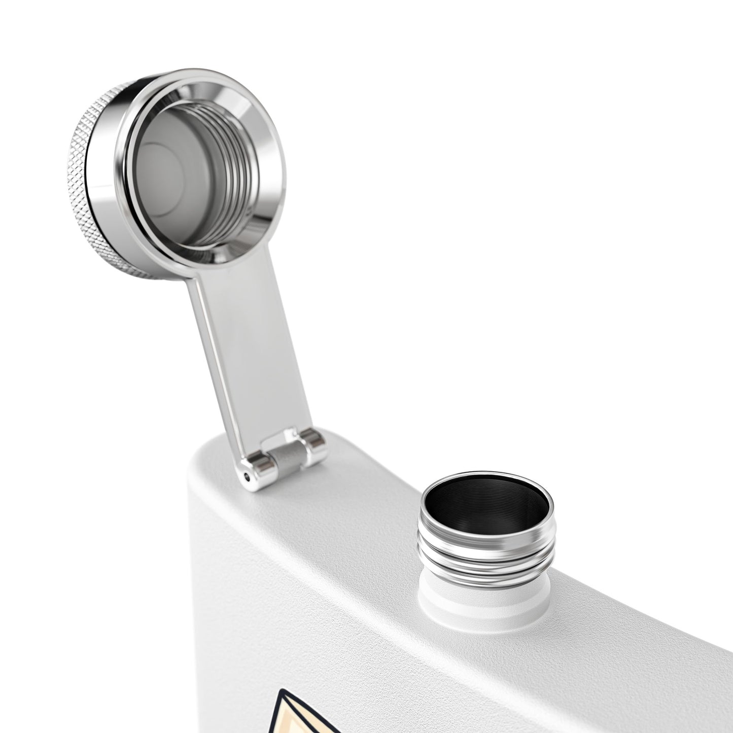 Wine Glasses in Golf Cart Sleek Stainless Steel Flask