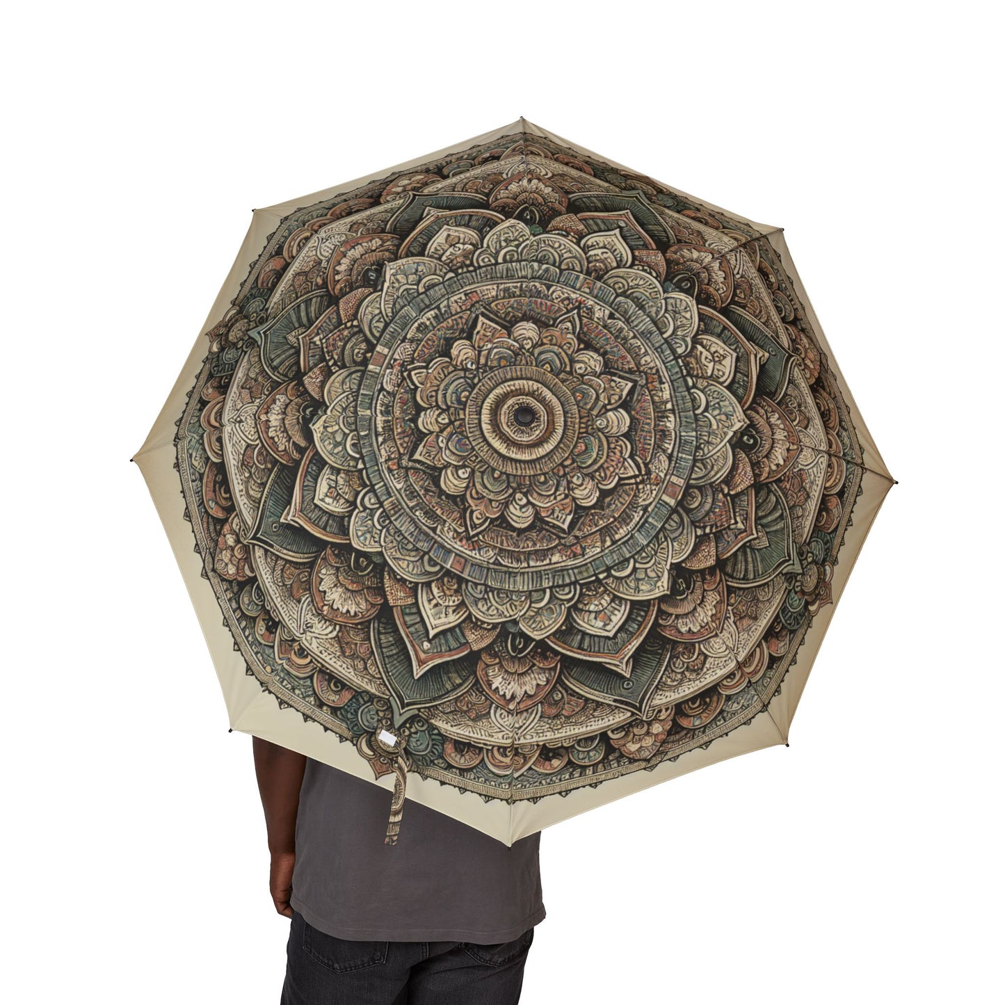 antique mandala Umbrella - Semi-Automatic Foldable Design