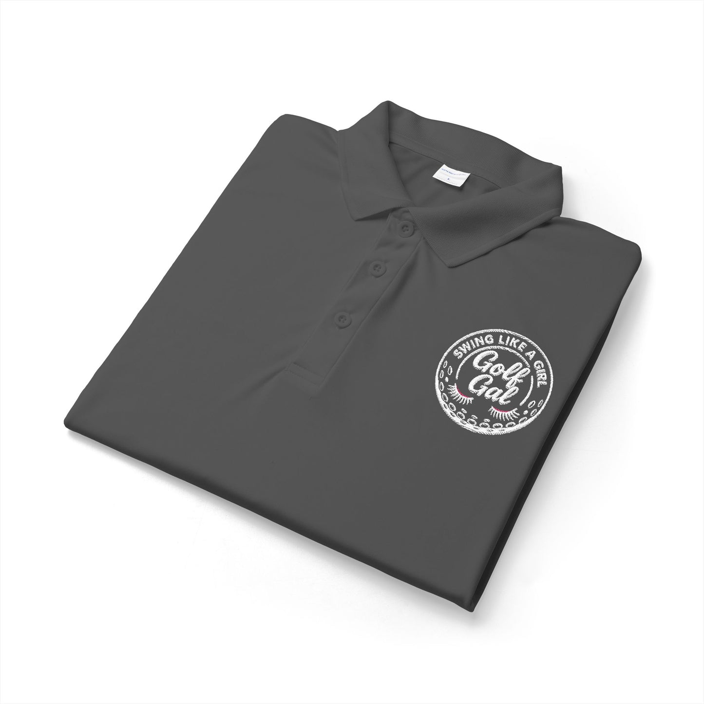 Golf Gal Logo white Polo — Performance Sport-Tek PosiCharge Competitor Polo