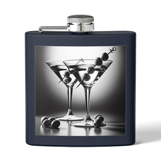 Martini Glass Sleek Stainless Steel Flask