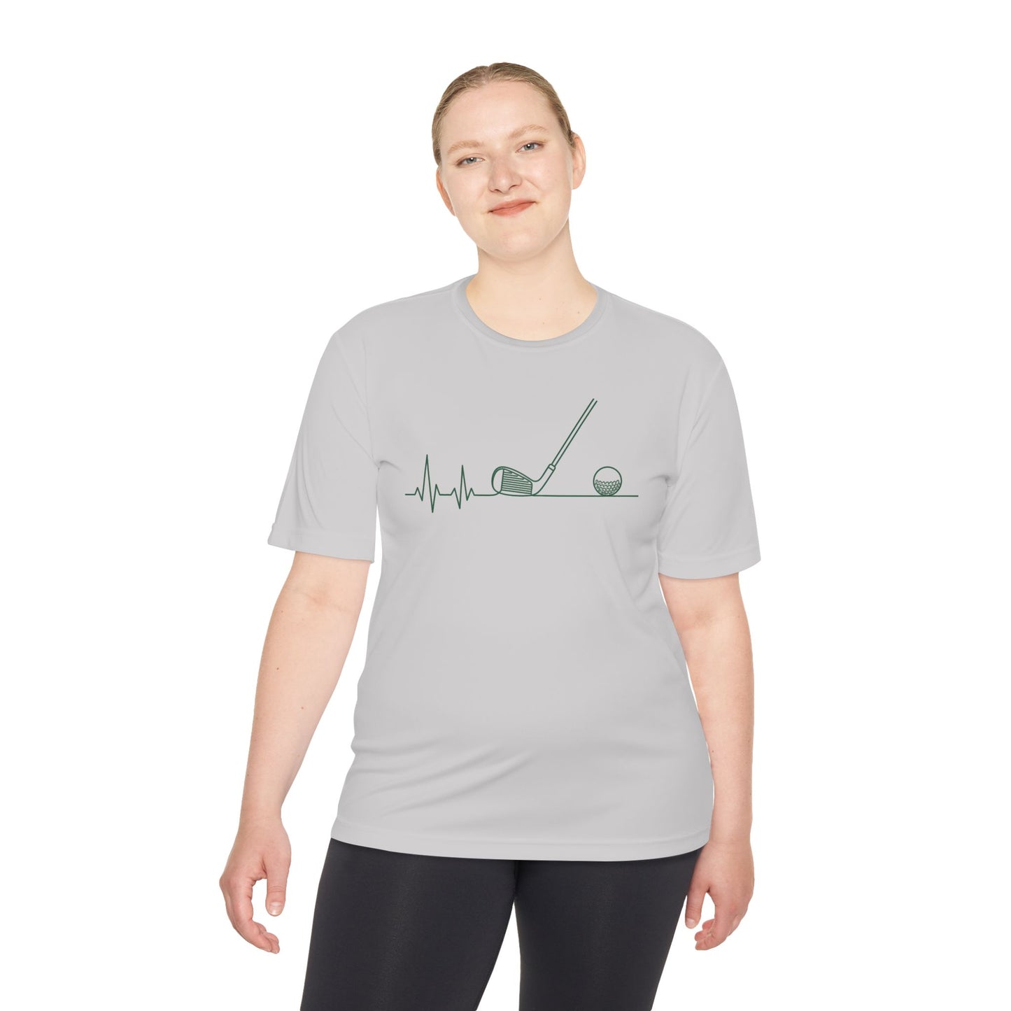 Golf heartbeat moisture wicking tee unisex