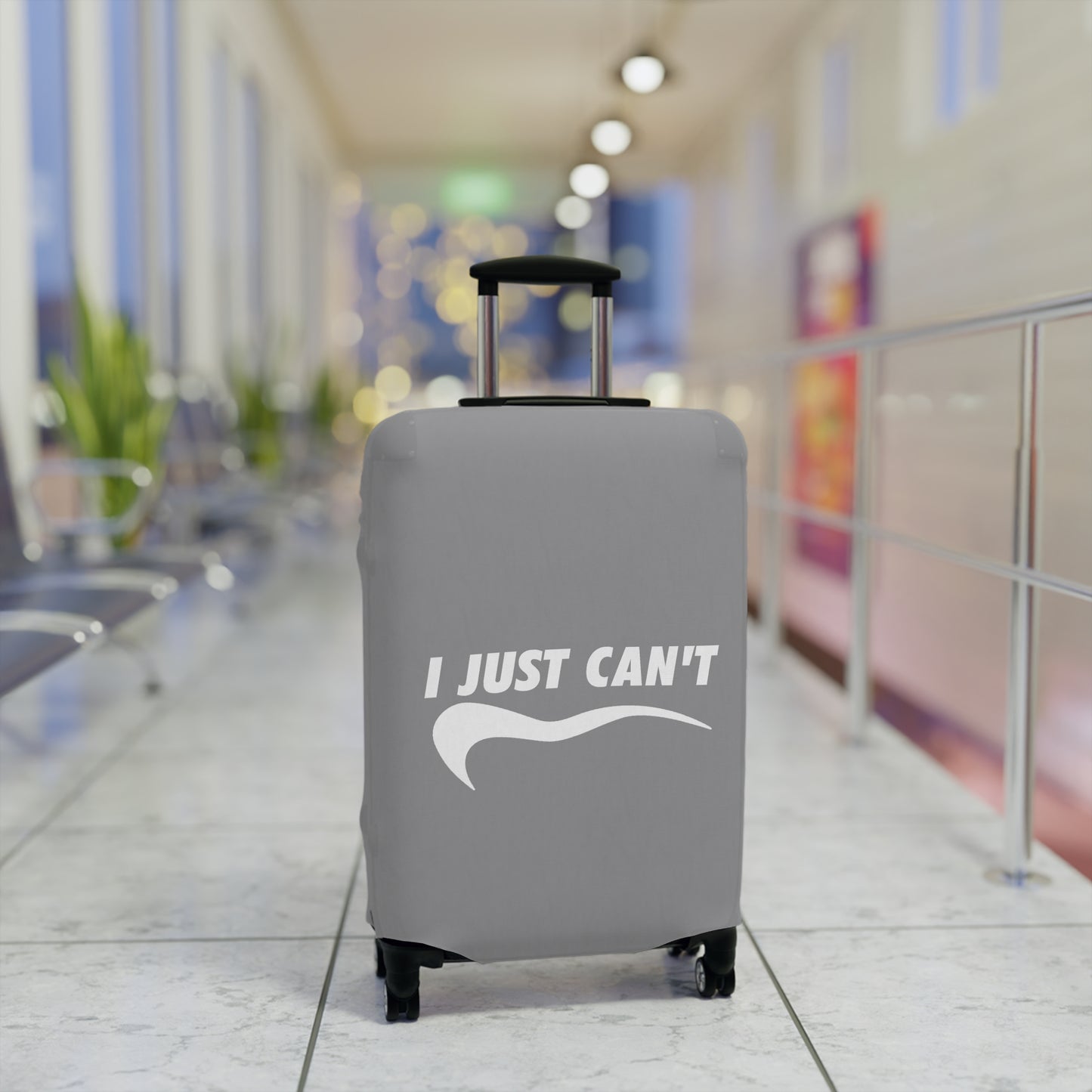 I Just Can't Luggage Cover Gray