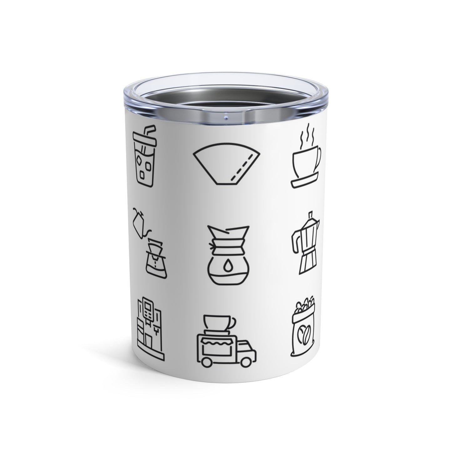 Coffee image outlines Whiskey/Wine Tumbler