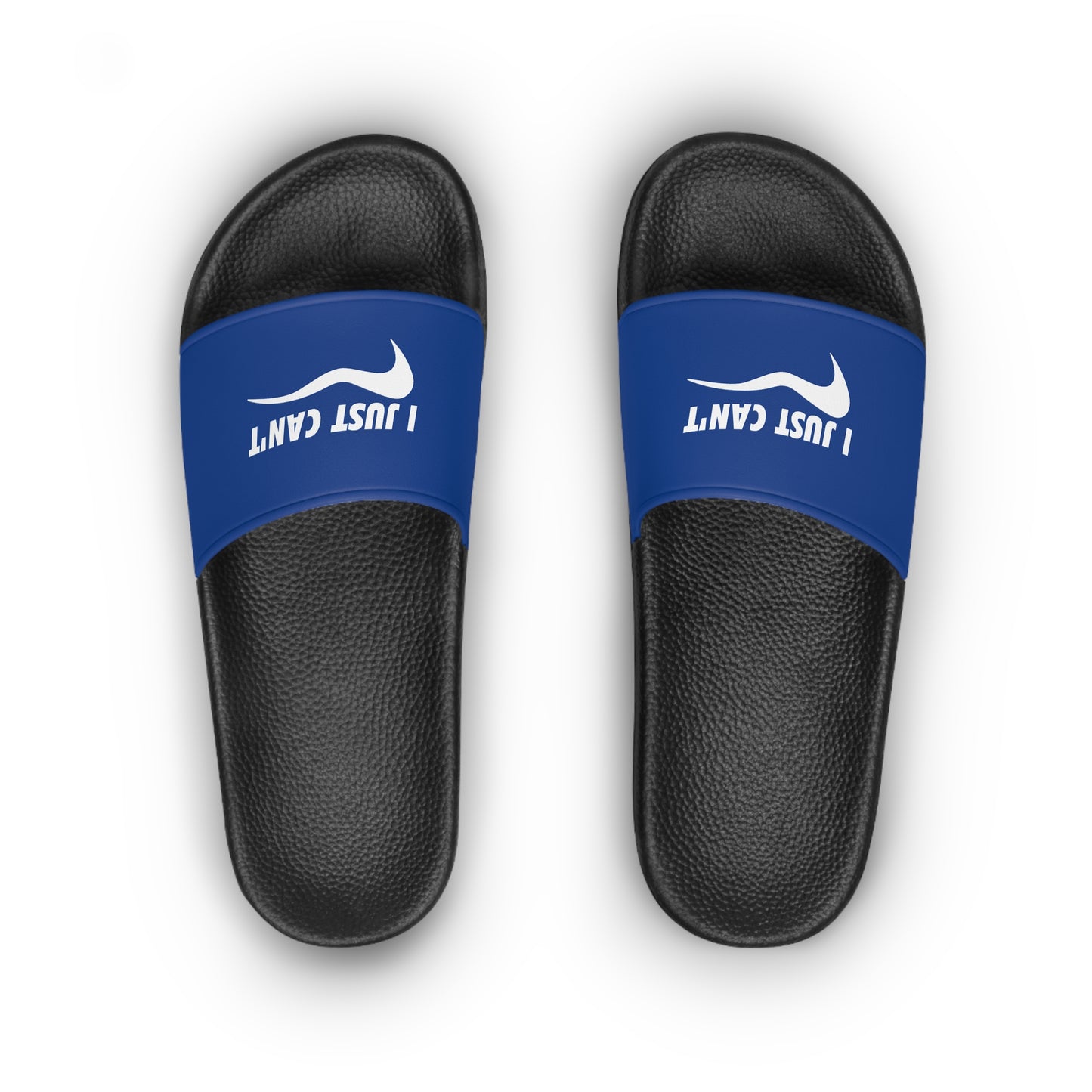Blue I Just Can't  Women's Slide Sandals