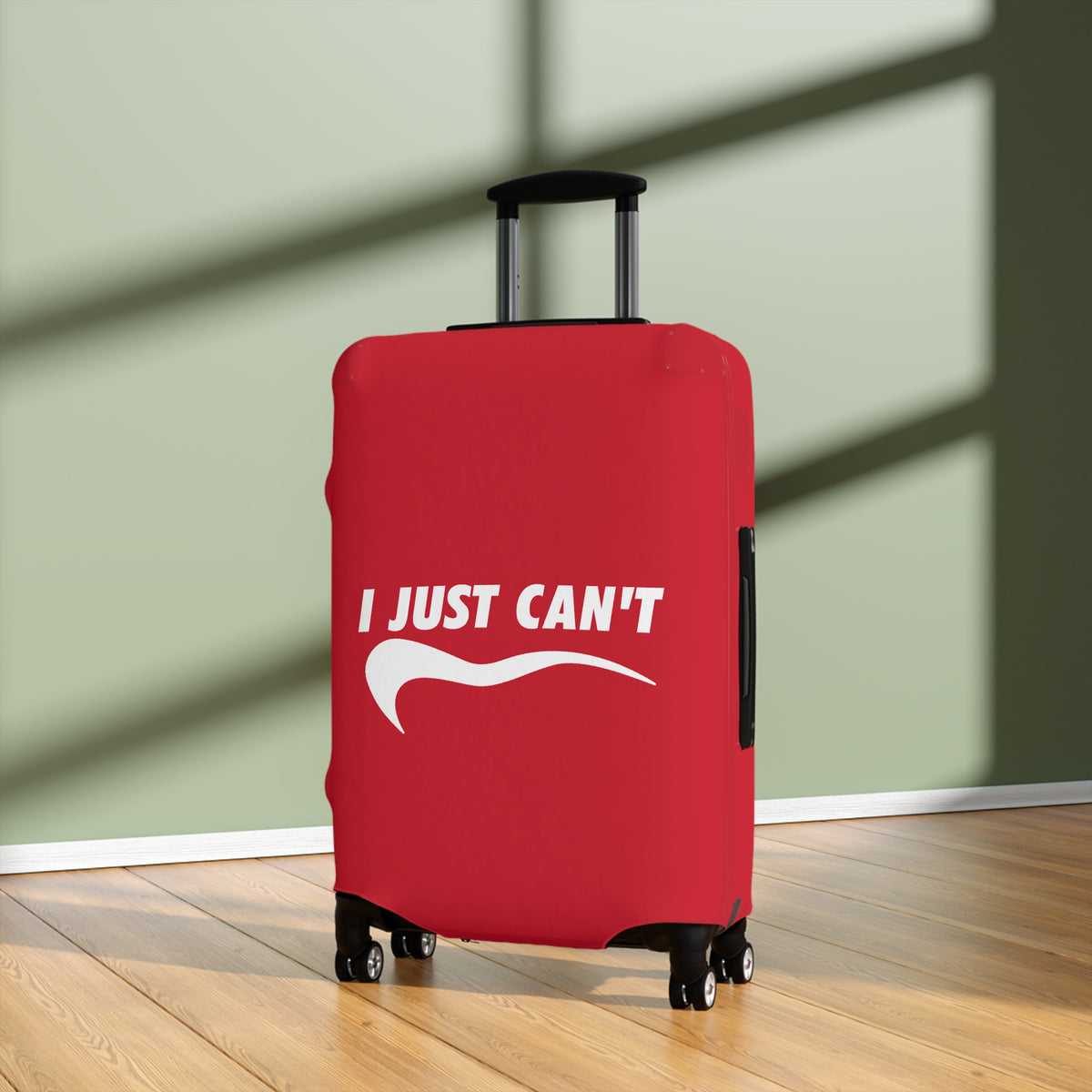 I Just Can't Luggage Cover Red