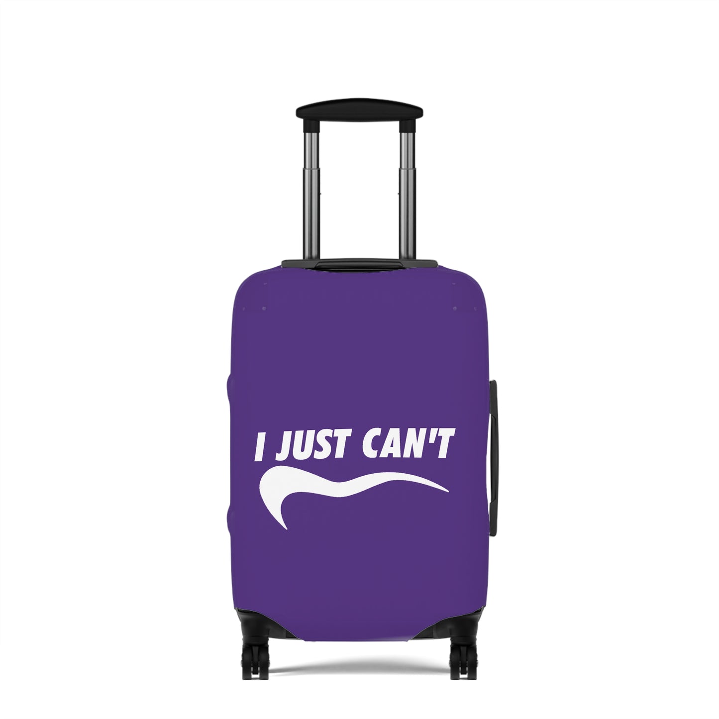 I Just Can't Luggage Cover Purple